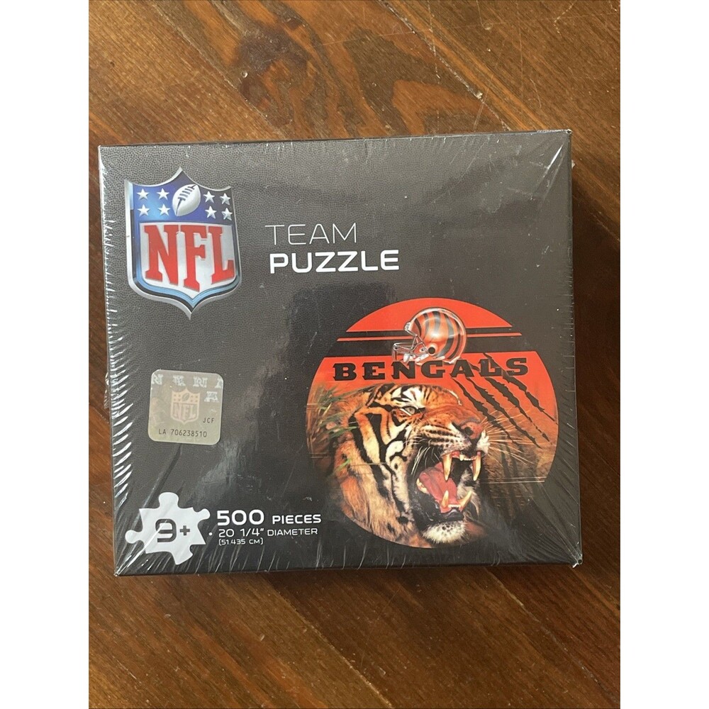 NFL Cincinnati Bengals Wincraft 20 1/4" Diameter 500 Piece Puzzle NWT